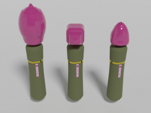 Vibrator or massager with three nozzles 3Dモデル