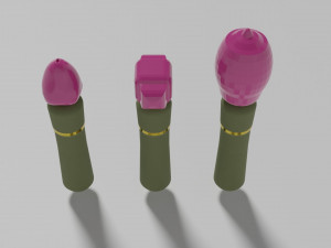 Vibrator or massager with three nozzles 3Dモデル
