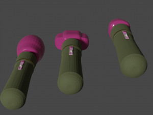 Vibrator or massager with three nozzles 3Dモデル