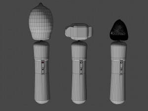 Vibrator or massager with three nozzles 3Dモデル