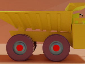 Toy dump truck for kids Model 3D