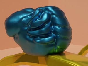 Gold rings with zodiac signs 3D 模型