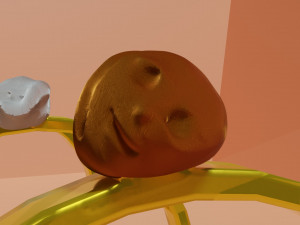 Gold rings with zodiac signs 3D 模型