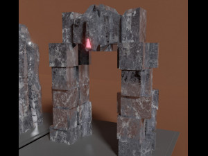 Set of stone arches or magic gates 3D मॉडल
