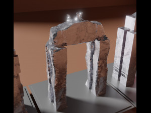 Set of stone arches or magic gates 3D मॉडल