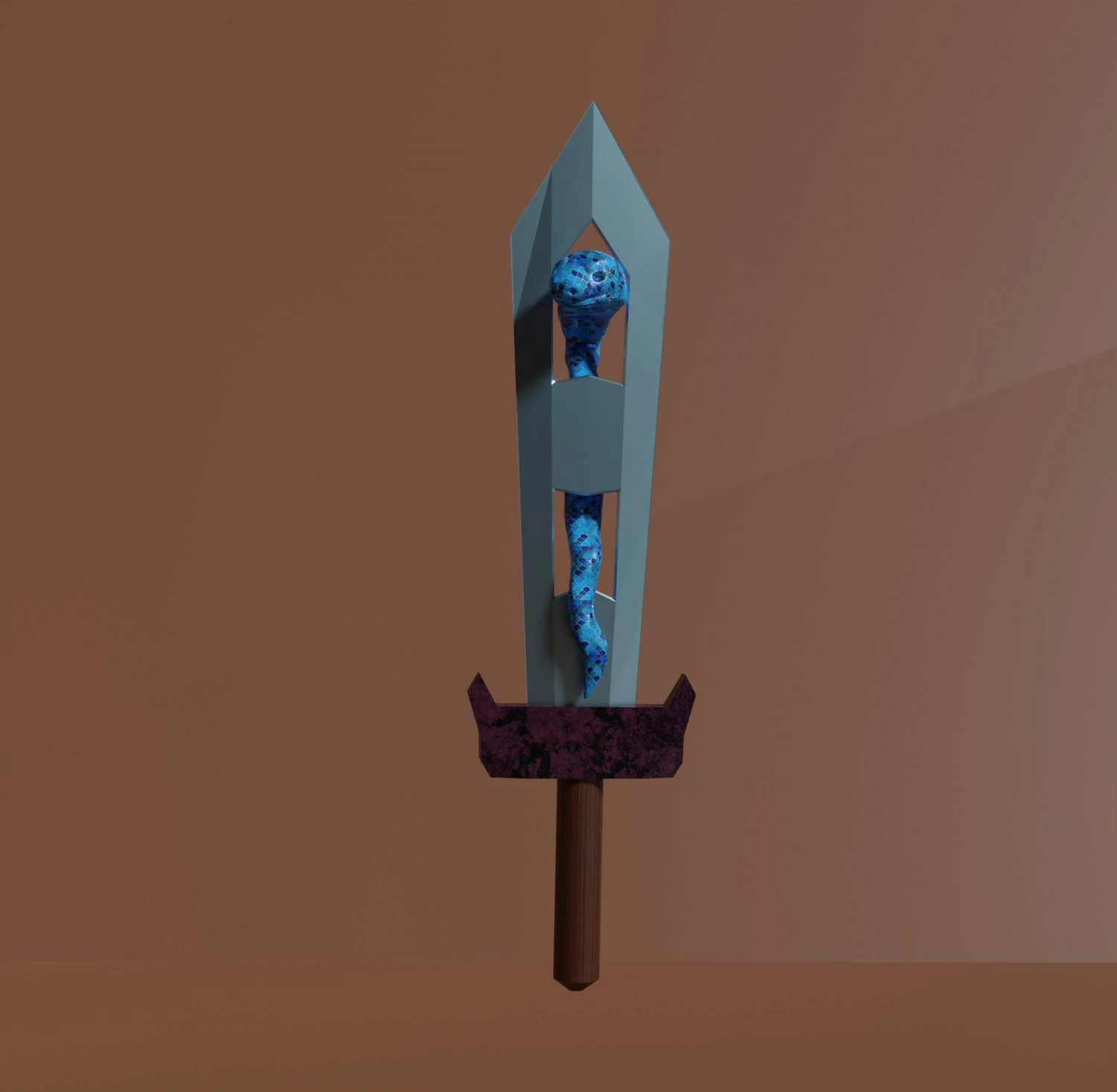 Magical dagger with snake 3D Model .c4d .max .obj .3ds .fbx .stl .blend 
