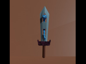 Magical dagger with snake 3D Model