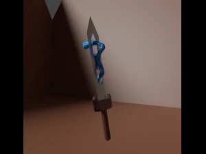 Magical dagger with snake 3D Model