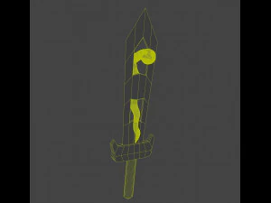 Magical dagger with snake 3D Model