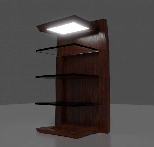 Shelves with built-in lights 3D Модель .c4d .max .obj .3ds .fbx .stl .blend 