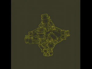 Golden artifact with thick bulges 3D Model