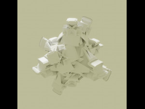 Golden artifact with thick bulges 3D Модель