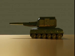 Two toy tanks 3D Model