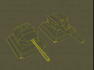 Two toy tanks 3D Model