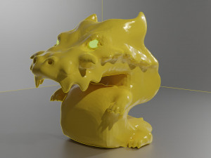 Gold dragon for exterior 3D 模型