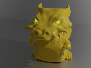 Gold dragon for exterior 3D Model
