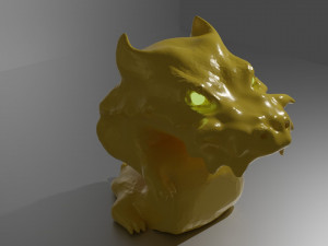 Gold dragon for exterior 3D Model
