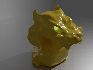 Gold dragon for exterior 3D Model