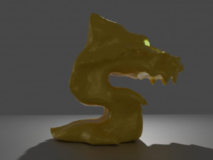 Gold dragon for exterior 3D Model