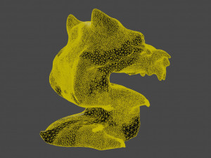 Gold dragon for exterior 3D Model