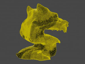 Gold dragon for exterior 3D Model