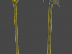 Spear and hoe Model 3D