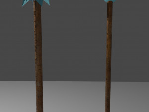 Spear and hoe Model 3D