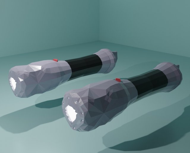Hand lamps or flashlights Model 3D .c4d .max .obj .3ds .fbx .stl .blend 