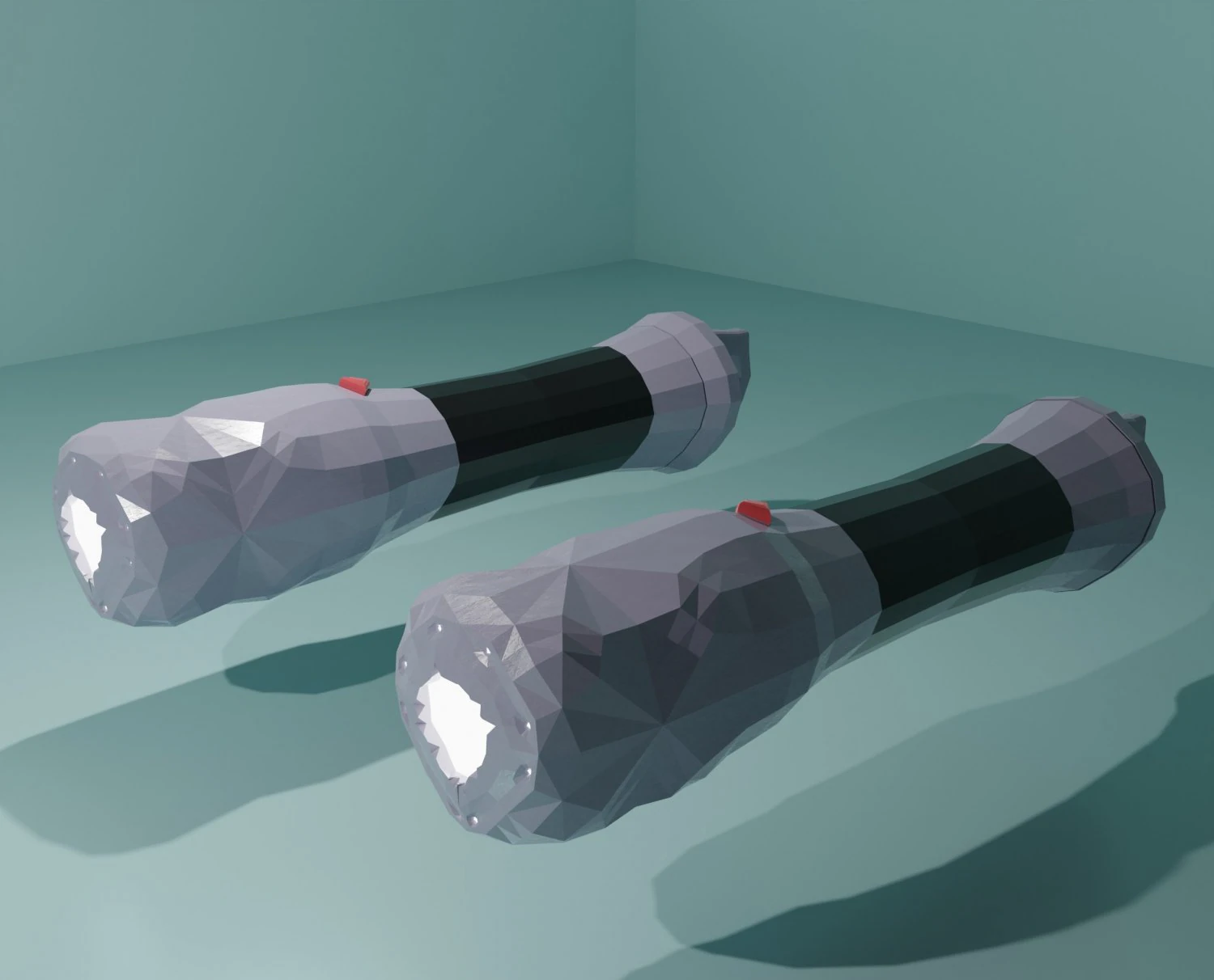 Hand lamps or flashlights 3D Model .c4d .max .obj .3ds .fbx .stl .blend