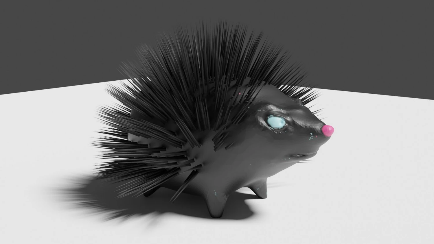 Black night hedgehog 3D Model .c4d .max .obj .3ds .fbx .stl .blend