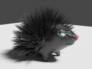 Black night hedgehog 3D Model