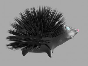 Black night hedgehog Modello 3D