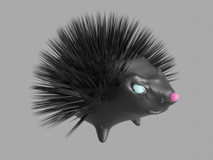 Black night hedgehog Modello 3D