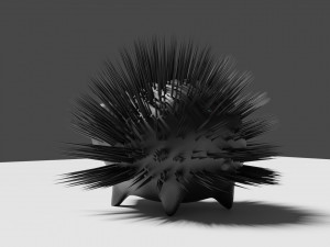 Black night hedgehog Modello 3D