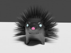 Black night hedgehog Modello 3D