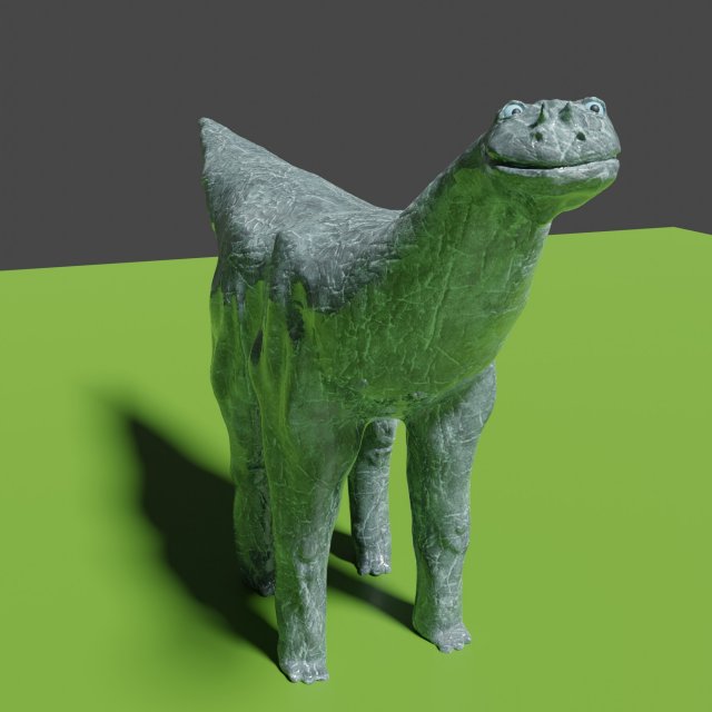 Brontosaurus or large ancient lizard 3D 모델 .c4d .max .obj .3ds .fbx .stl .blend 