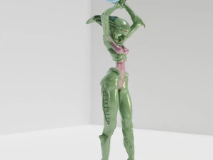 Aliens woman half-breed - mixed genetics 3D Model
