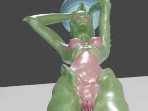 Aliens woman half-breed - mixed genetics 3D Model