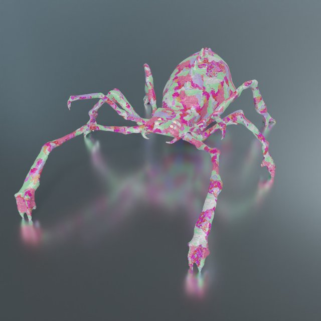 Poisonous spider Model 3D .c4d .max .obj .3ds .fbx .stl .blend 