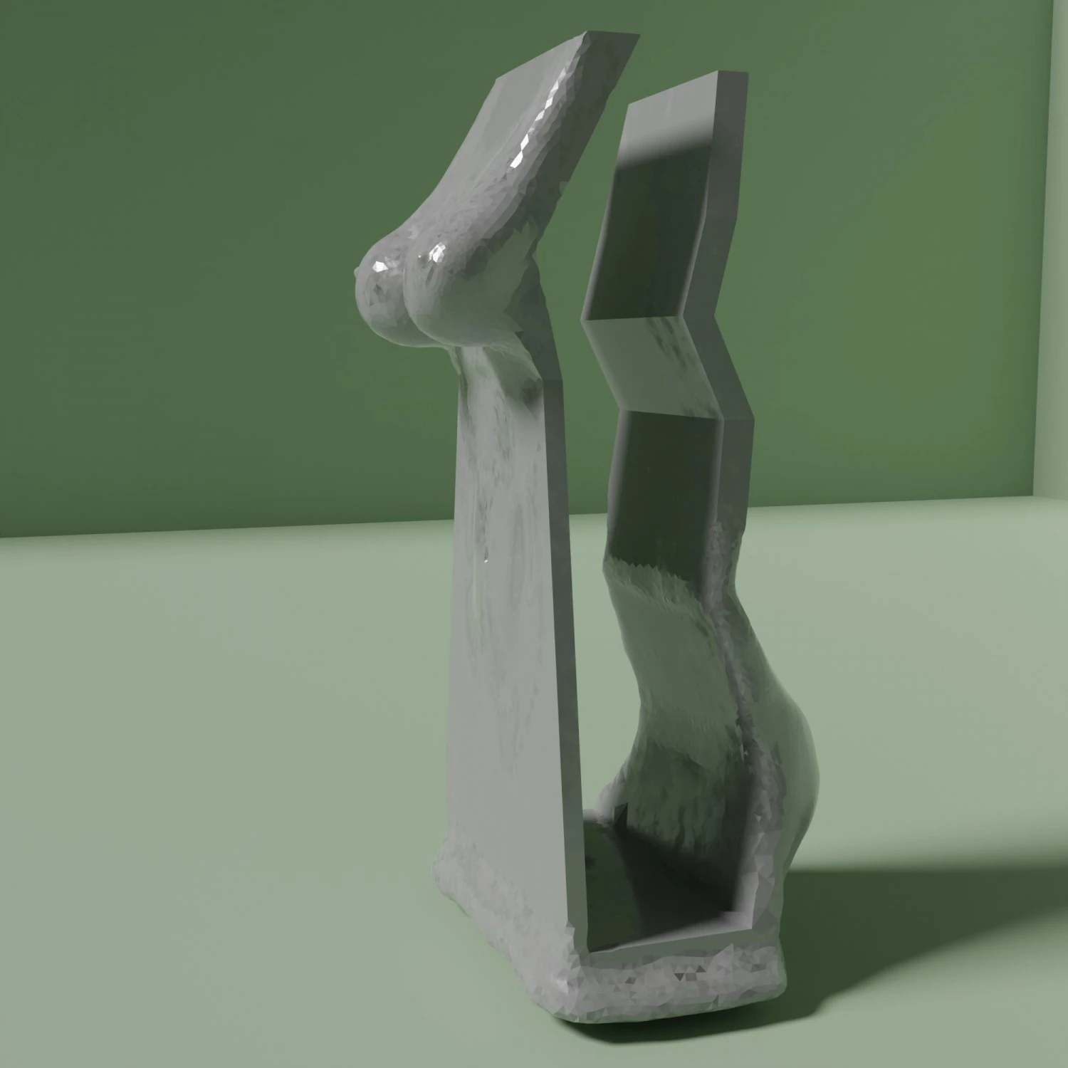 Female Stone Statue or Monument 3D Model .c4d .max .obj .3ds .fbx .stl .blend 