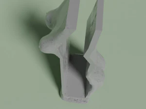 Female Stone Statue or Monument 3D Model