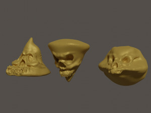 Three different skulls 3D Model