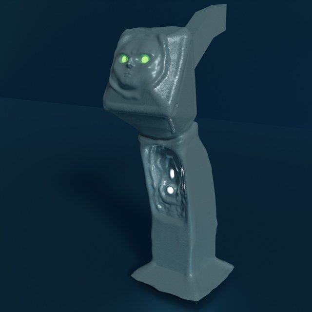 Robotic head mashine for information works 3D मॉडल .c4d .max .obj .3ds .fbx .stl .blend