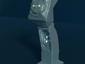 情報作業用ロボットヘッドマシン 3Dモデル