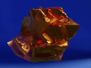 Magic mineral with glowworm 3D Модель