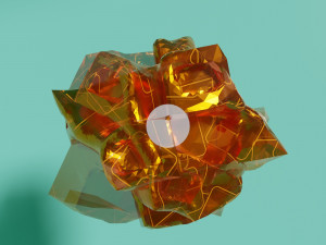 Magic mineral with glowworm Model 3D
