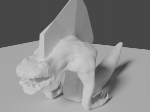 Ancient lizard with a long tail and arms Modelo 3D