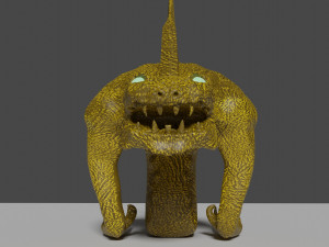 Ancient lizard with a long tail and arms Modelo 3D