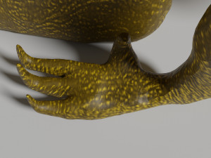 Ancient lizard with a long tail and arms Modelo 3D