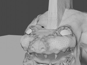 Ancient lizard with a long tail and arms Modelo 3D